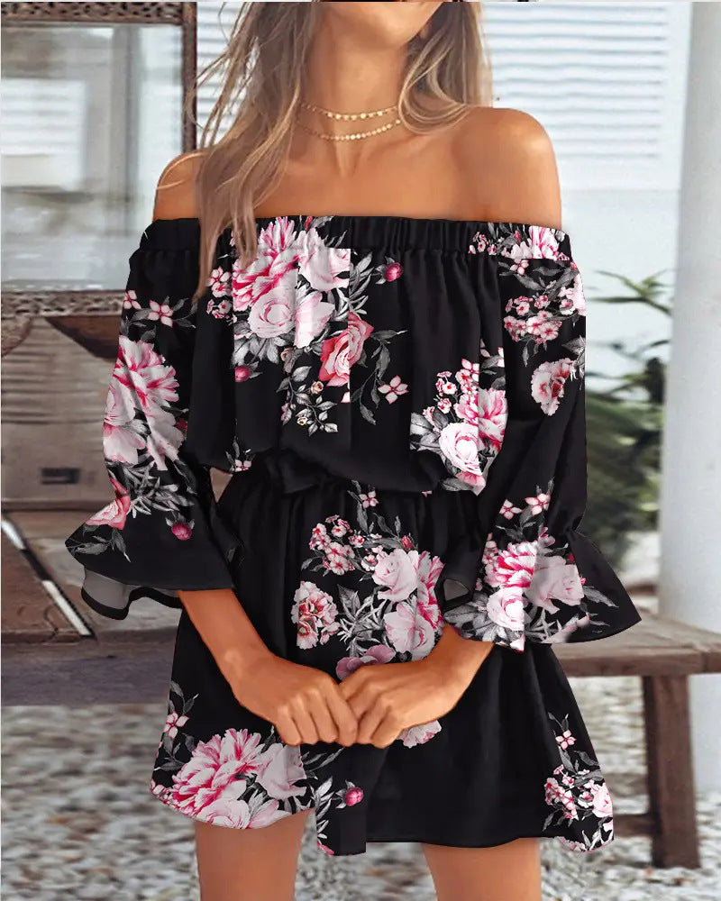 Sophie | Einfaches off-Shoulder-Kleid