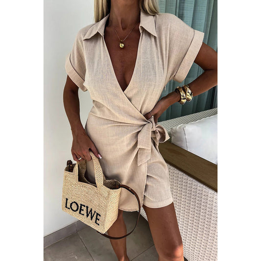 Georgina Wickelkleid Damen | Lässiges Kleid mit Streifen für Sommeroutfits 1