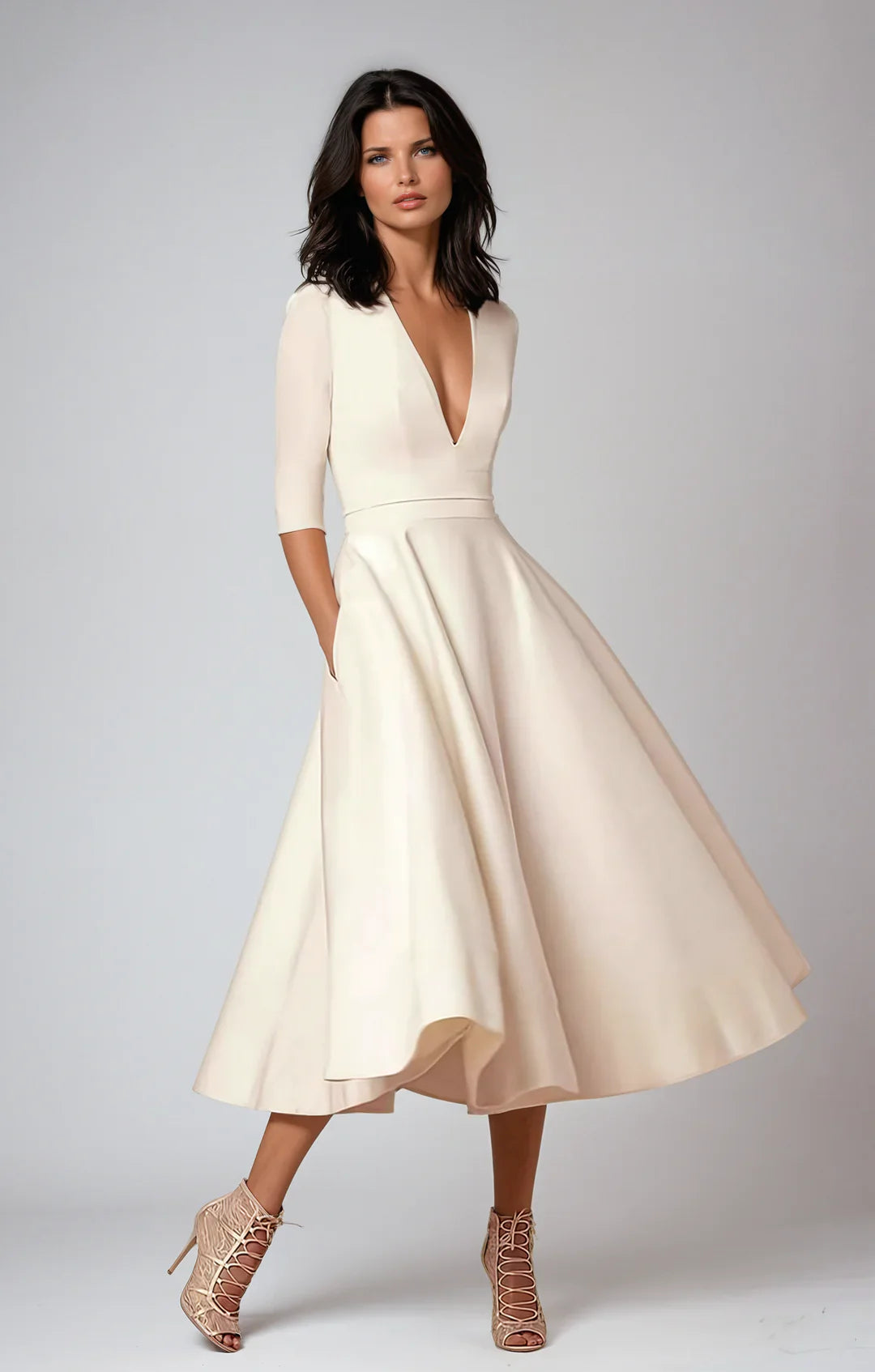 Carla | Elegant midiklänning
