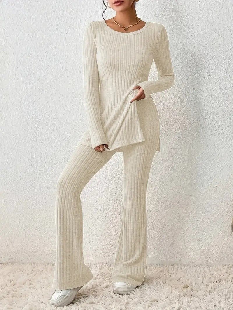 Polyester Womens Clothing Solid Color Casual Slim New Fashion Women Elegant Outfit 14