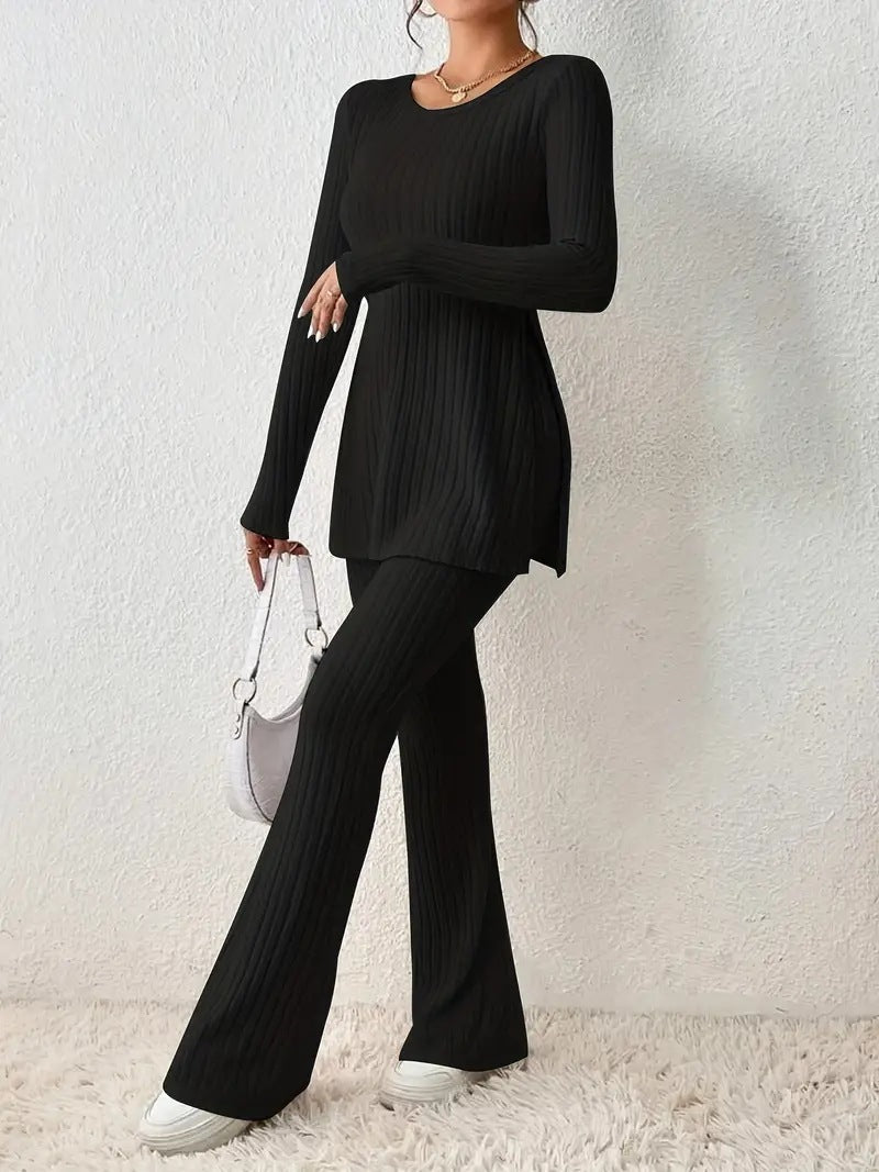 Polyester Womens Clothing Solid Color Casual Slim New Fashion Women Elegant Outfit 12