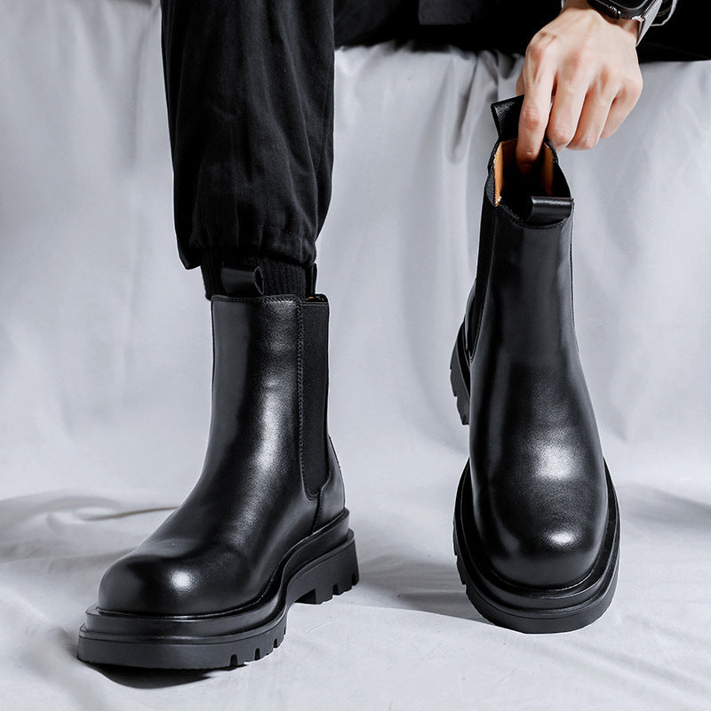Schwarze Chelsea-Stiefel für Herren