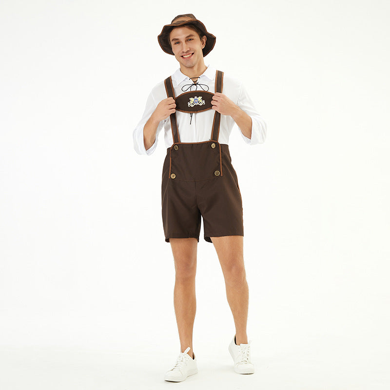 Traditionelles Oktoberfest Kostüm Herren – Kurze Lederhosen 1