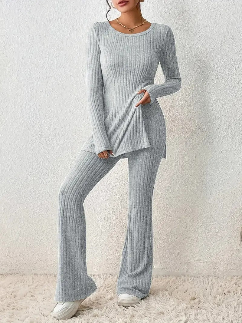 Polyester Womens Clothing Solid Color Casual Slim New Fashion Women Elegant Outfit 9