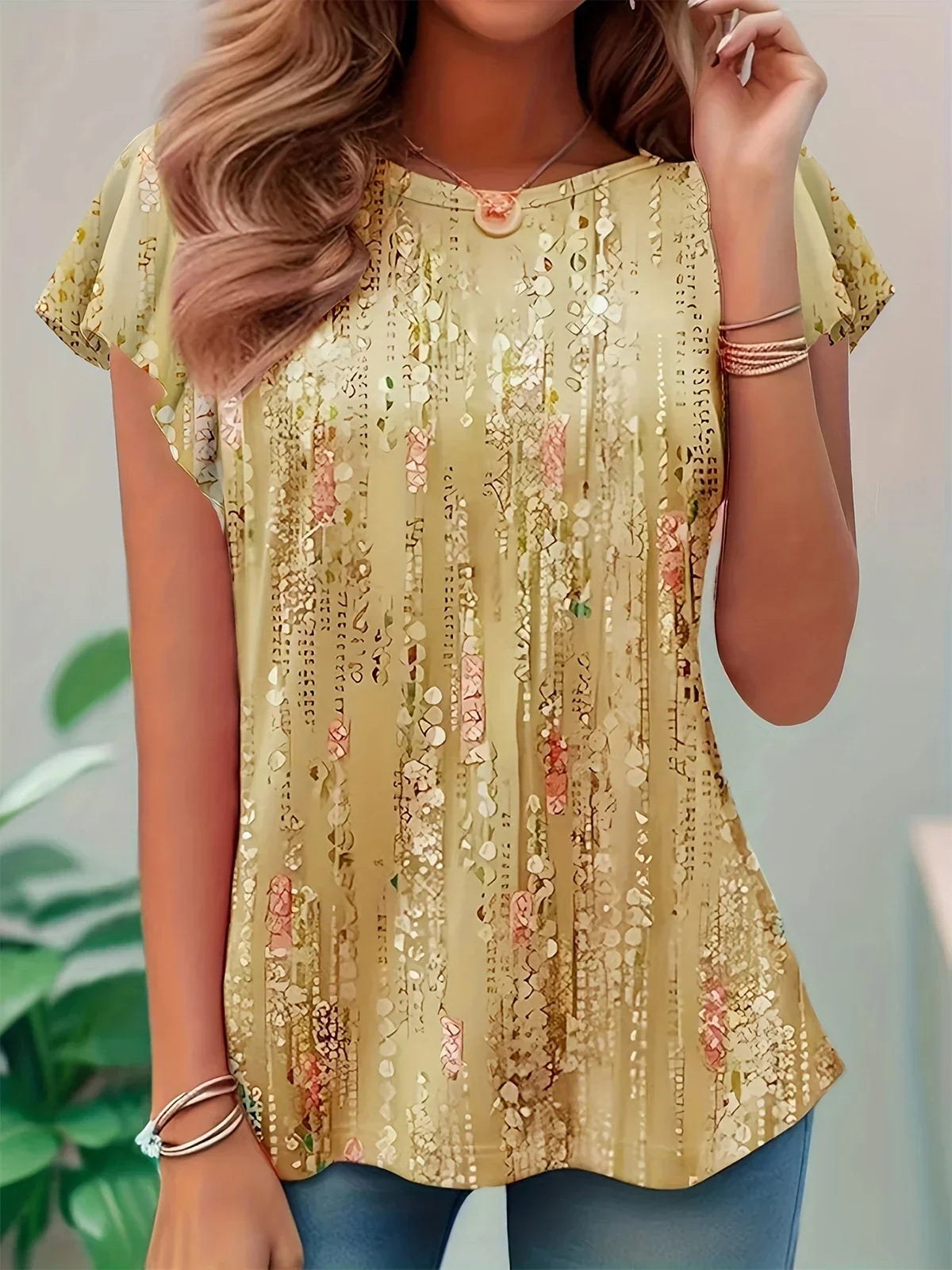 Variant image for Beatrix | Elegante Bluse für Damen mit Glitzer und Gerüschten Ärmeln-9