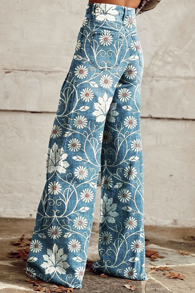 Zaria | Stilvolle Hose mit blumigem Charme für Frauen