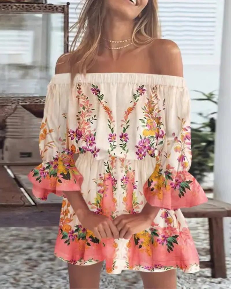 Sophie | Einfaches off-Shoulder-Kleid
