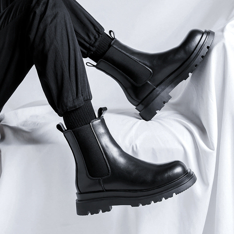 Schwarze Chelsea-Stiefel für Herren