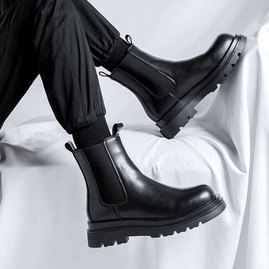 Schwarze Chelsea-Stiefel für Herren