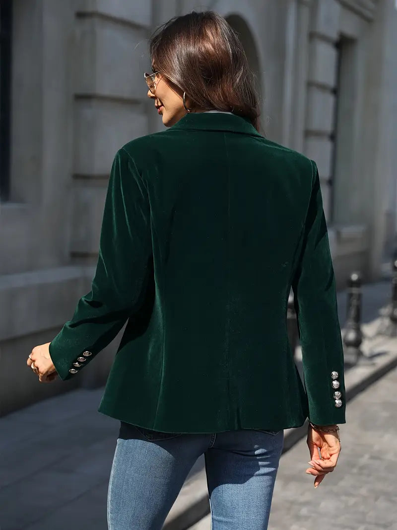 Devika | Elegant velvet blazer for women with a tailored cut