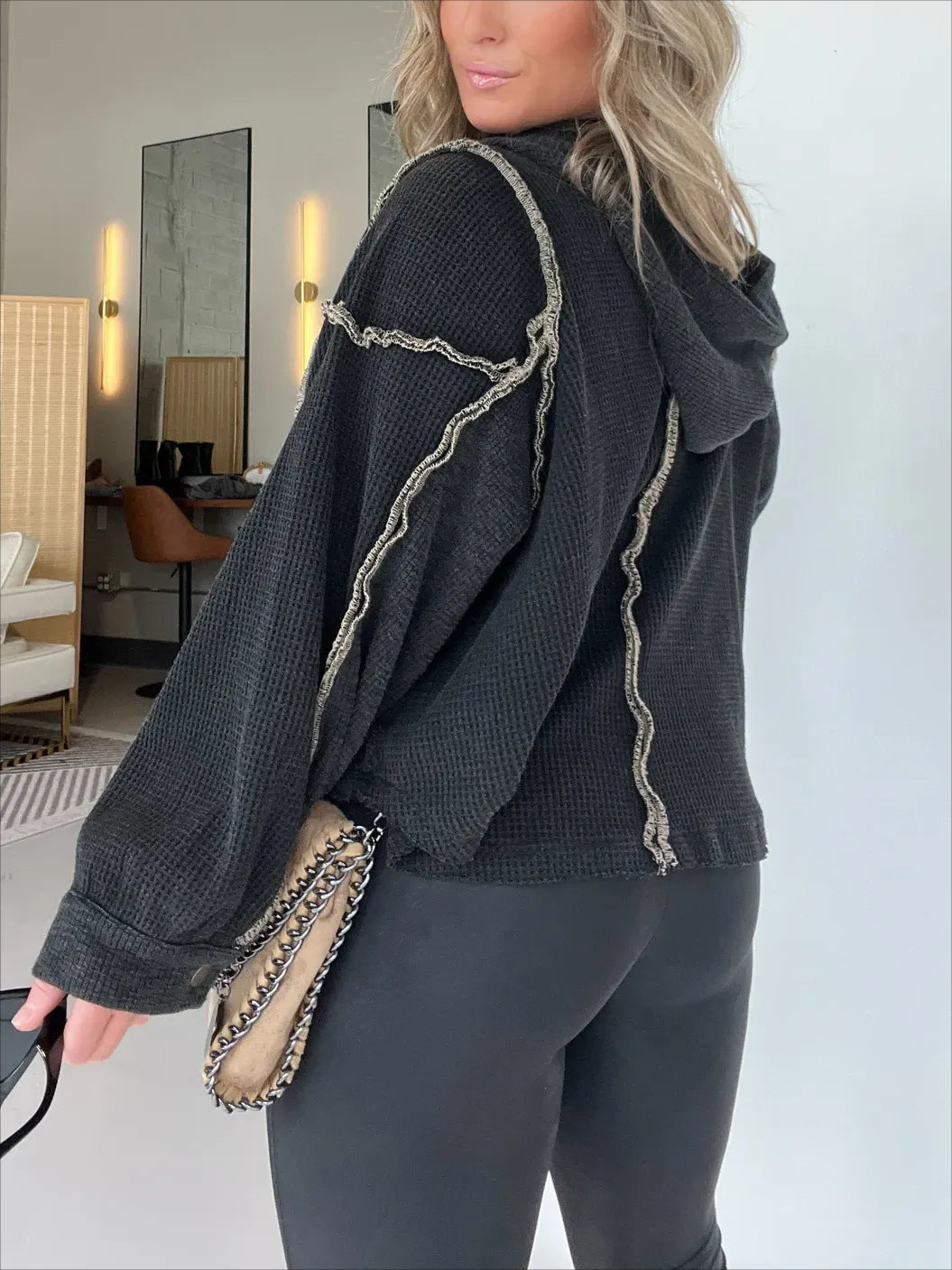 Autumn And Winter Womens Clothing Short Frayed Hem Sweater Women 5