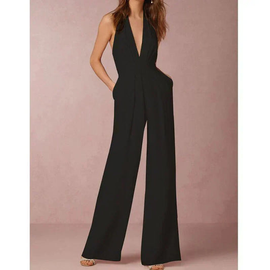 Beatrix Eleganter Damen Jumpsuit Mit V-Ausschnitt | Overall Damen für Hochzeit 1