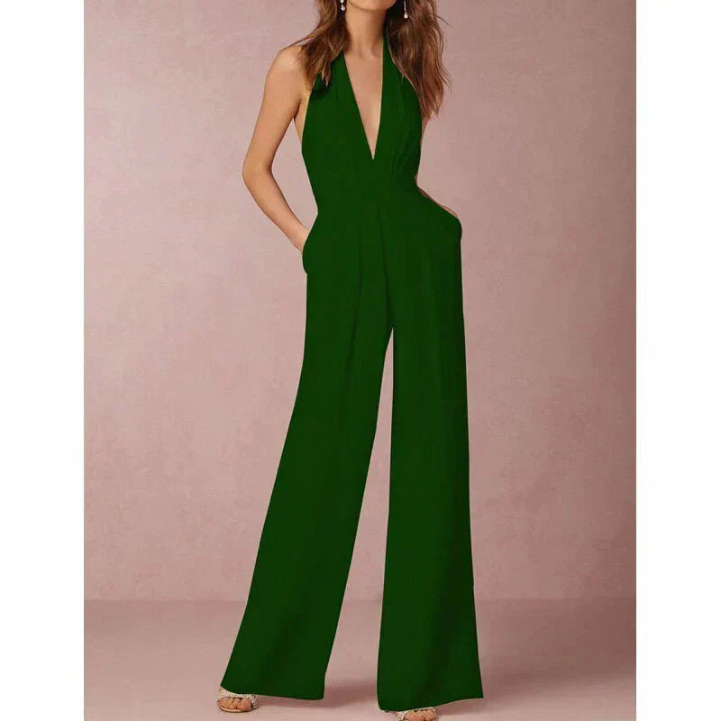 Beatrix Eleganter Damen Jumpsuit Mit V-Ausschnitt | Overall Damen für Hochzeit 4