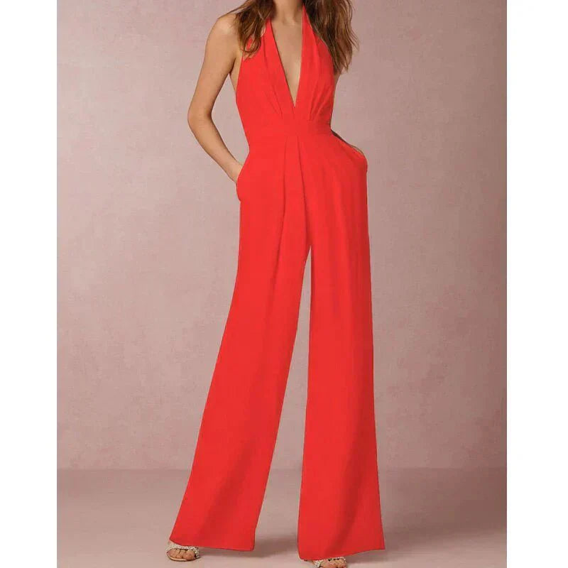 Beatrix Eleganter Damen Jumpsuit Mit V-Ausschnitt | Overall Damen für Hochzeit 6