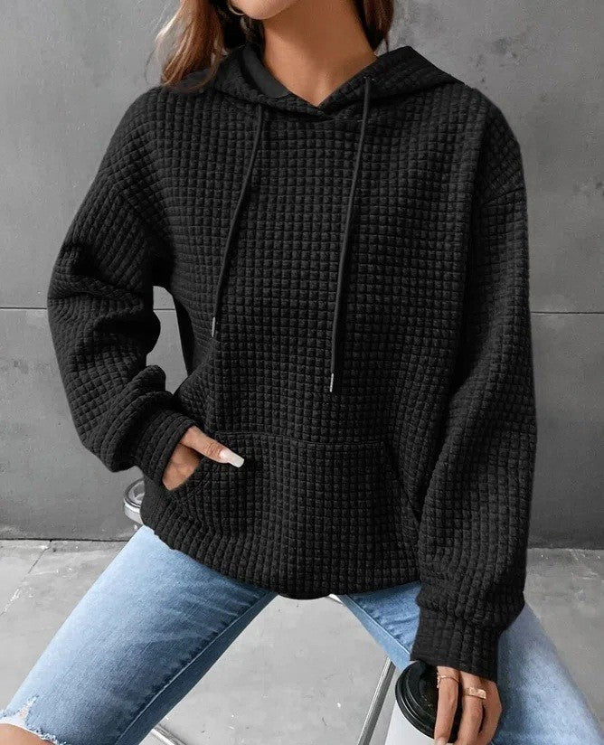 Damen Hoodie mit Kapuze und Kängurutasche 7