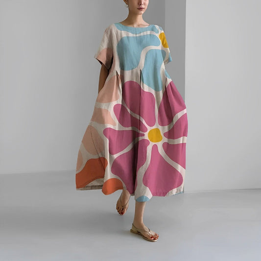 Astrid | Elegantes Bedrucktes Kleid für Damen im Blumendesign