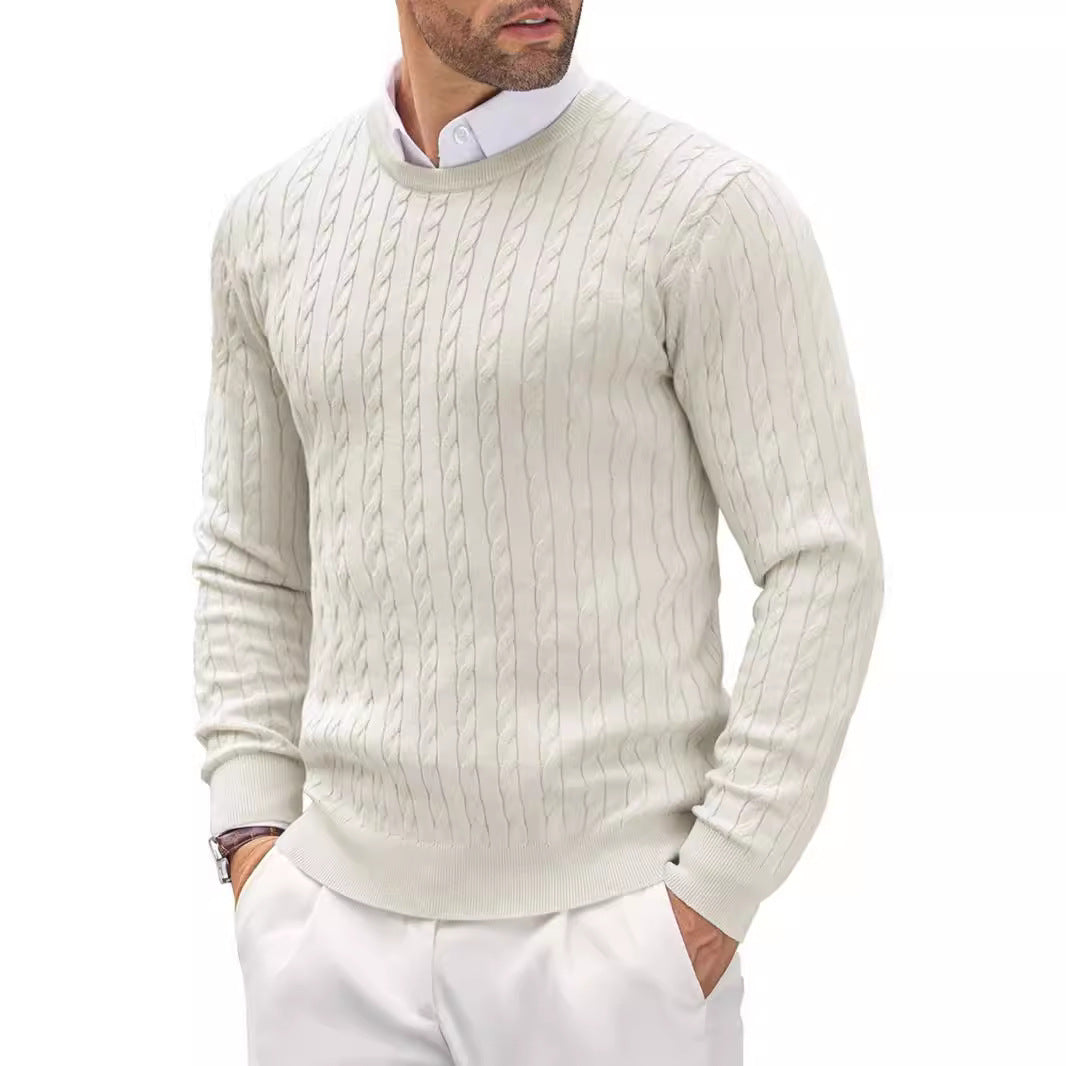 Fionn | Eleganter Zopfstrickpullover für Männer