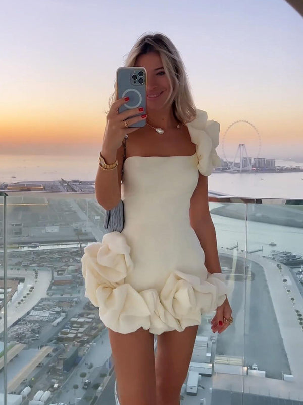 Jazlyn | Festliches Damenkleid Mini Schulterkleid für besondere Anlässe