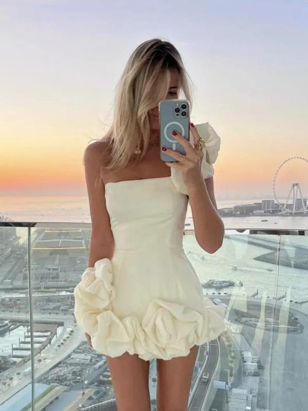 Jazlyn | Festliches Damenkleid Mini Schulterkleid für besondere Anlässe