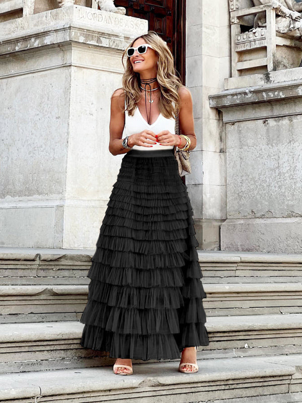 Variant image for Averie | Eleganter Maxi Tüllrock für Frauen-5