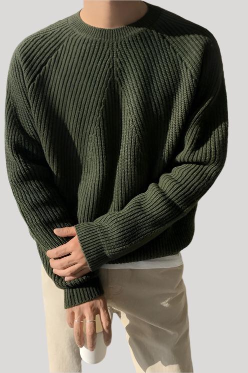 Cillian | Eleganter gerippter Pullover für Männer