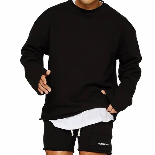 Variant image for Max | Bequemes Set für Herren - Lässiges Langarmshirt mit Shorts-5
