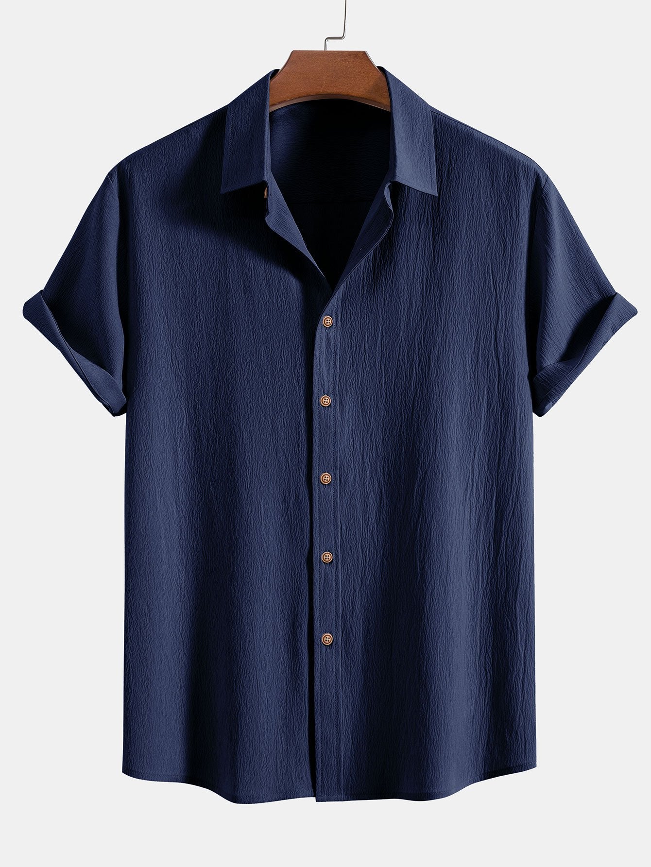 Maxine | Faltiges Texturiertes Hemd und Shorts Set für Damen