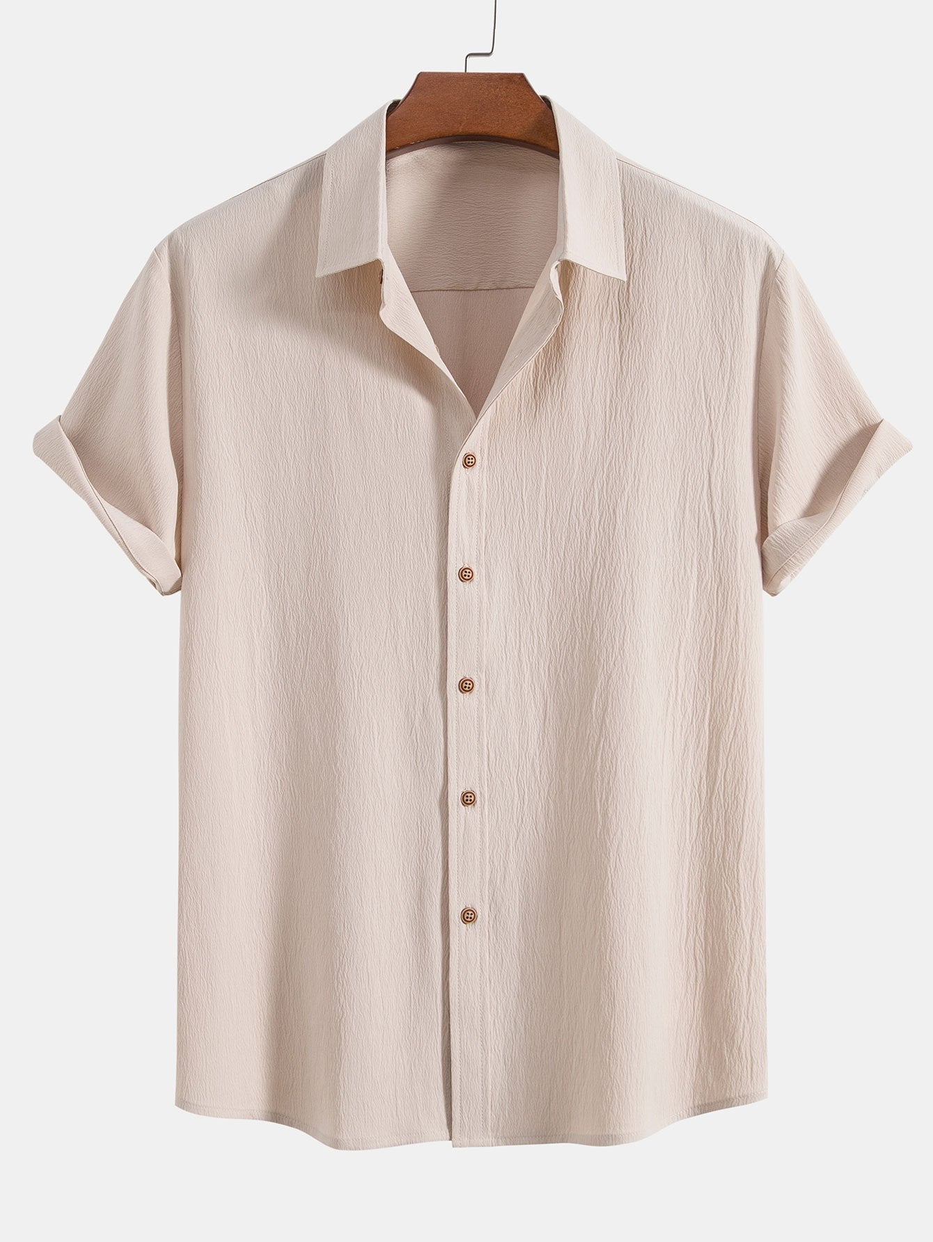 Maxine | Faltiges Texturiertes Hemd und Shorts Set für Damen