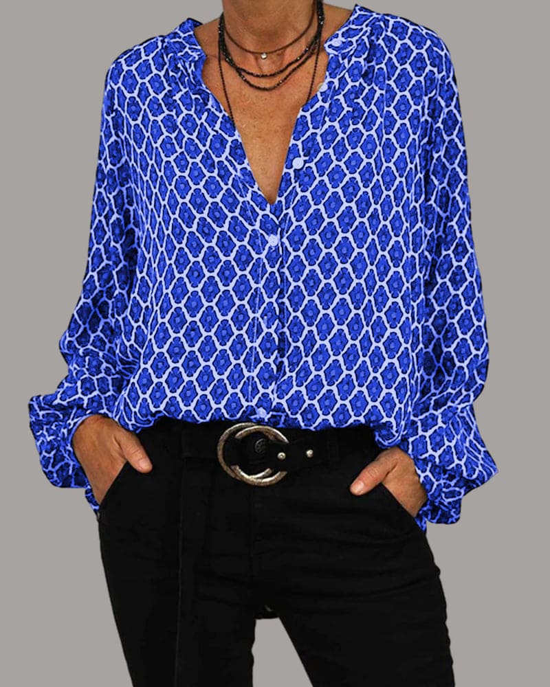Variant image for Ana | Casual Midi T-Shirt mit V-Ausschnitt für Damen-11