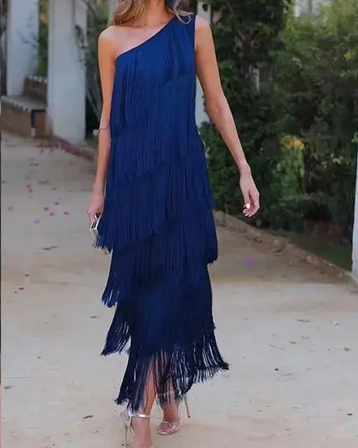 Bella | Festliches Damenkleid mit Asymmetrischen Rändern
