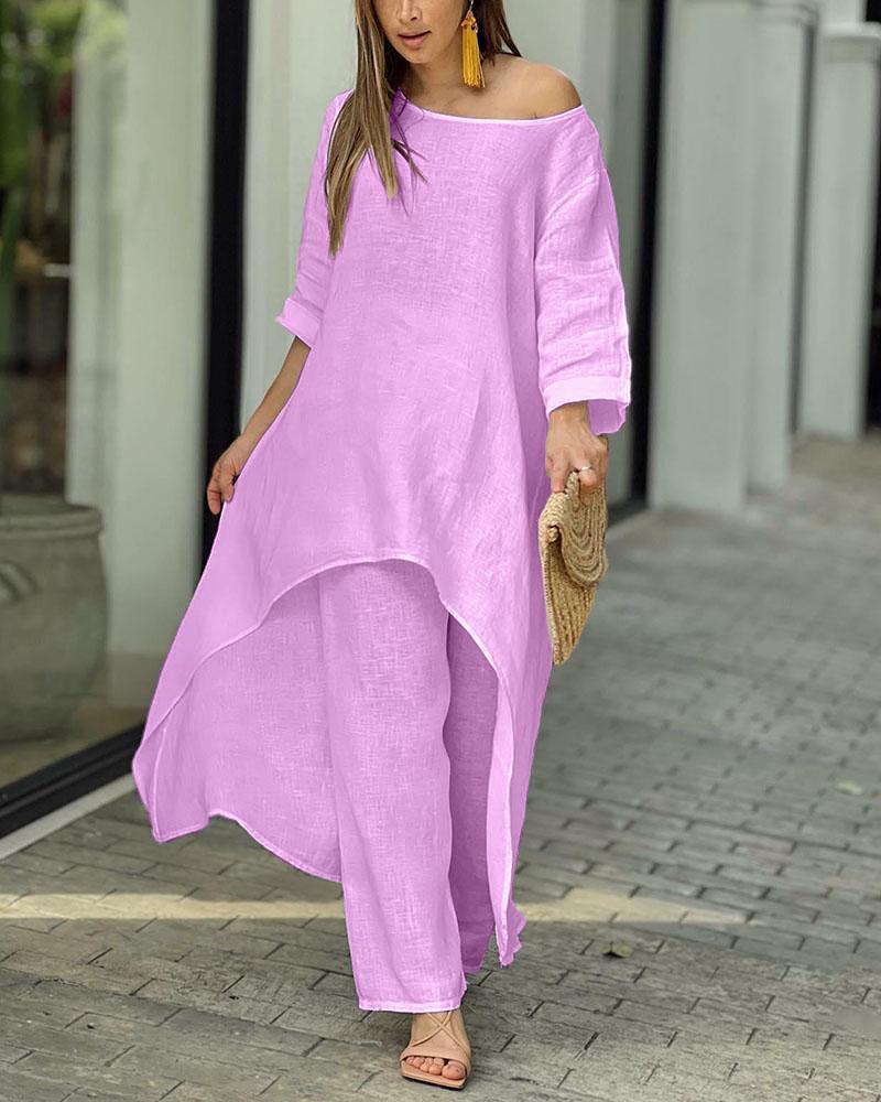 Beatrix | Elegantes Zweiteiliges Tunika- und Hosen-Set für Frauen