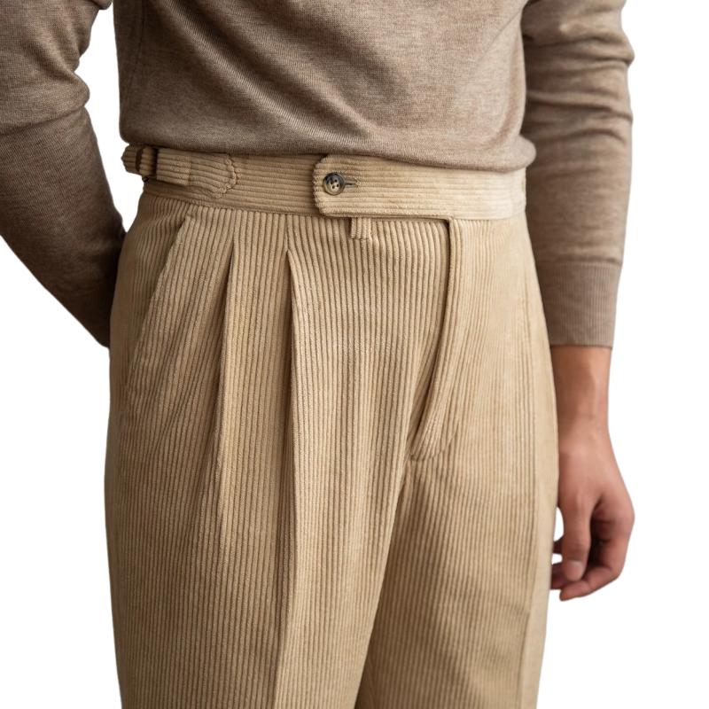 Variant image for Herren Cordhosen Braun Größe M Cord Baumwolle Retro Stil-19