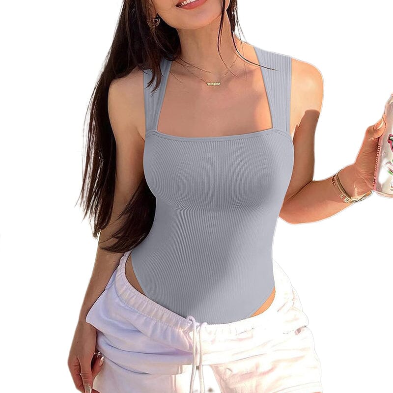 Variant image for Carina | Gerippter Body mit Eckigem Ausschnitt für Damen-16