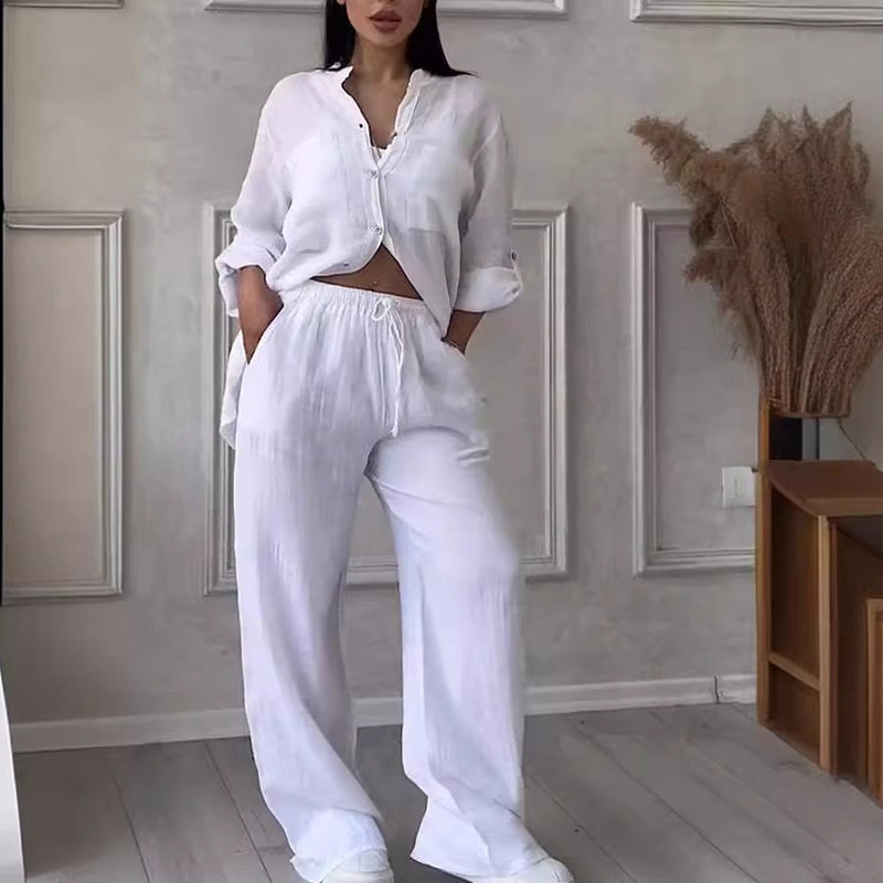 Esmee | Set da donna 2 pezzi con camicetta e pantaloni
