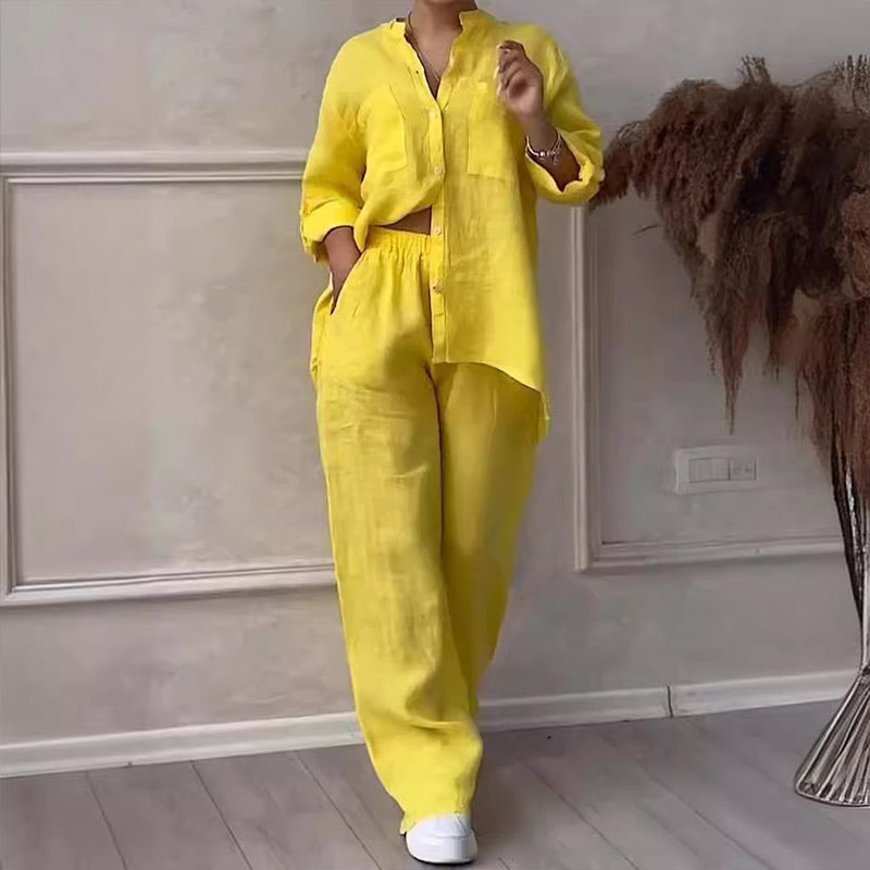Esmee | Set da donna 2 pezzi con camicetta e pantaloni