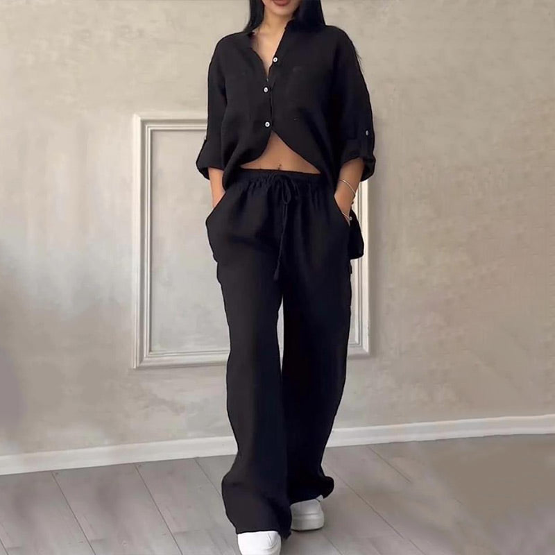 Esmee | Set da donna 2 pezzi con camicetta e pantaloni