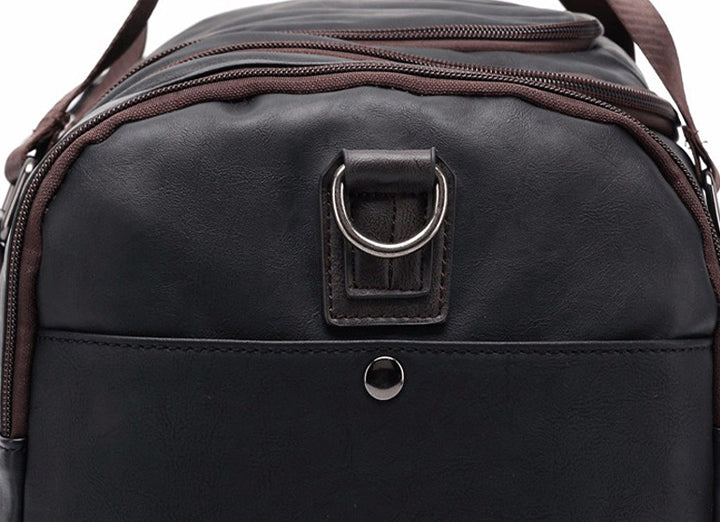 Max | Herren Reisetasche aus Leder mit geräumigem Stauraum