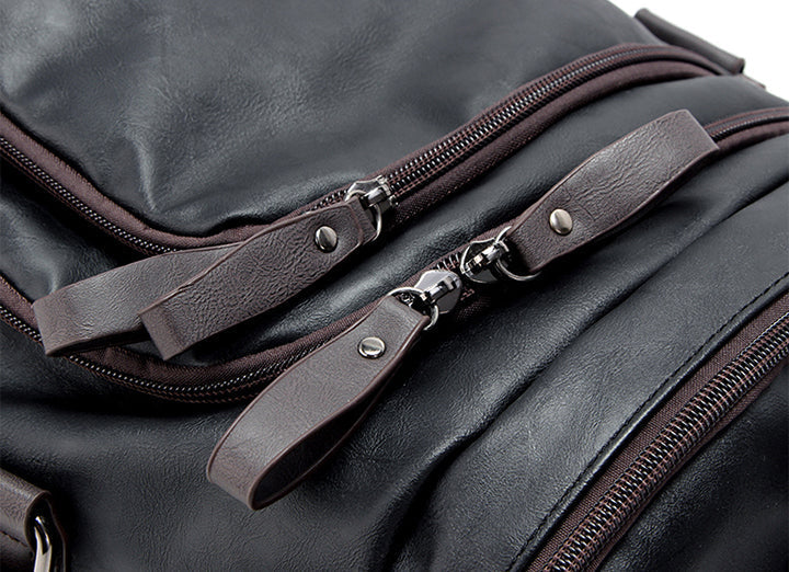 Max | Herren Reisetasche aus Leder mit geräumigem Stauraum