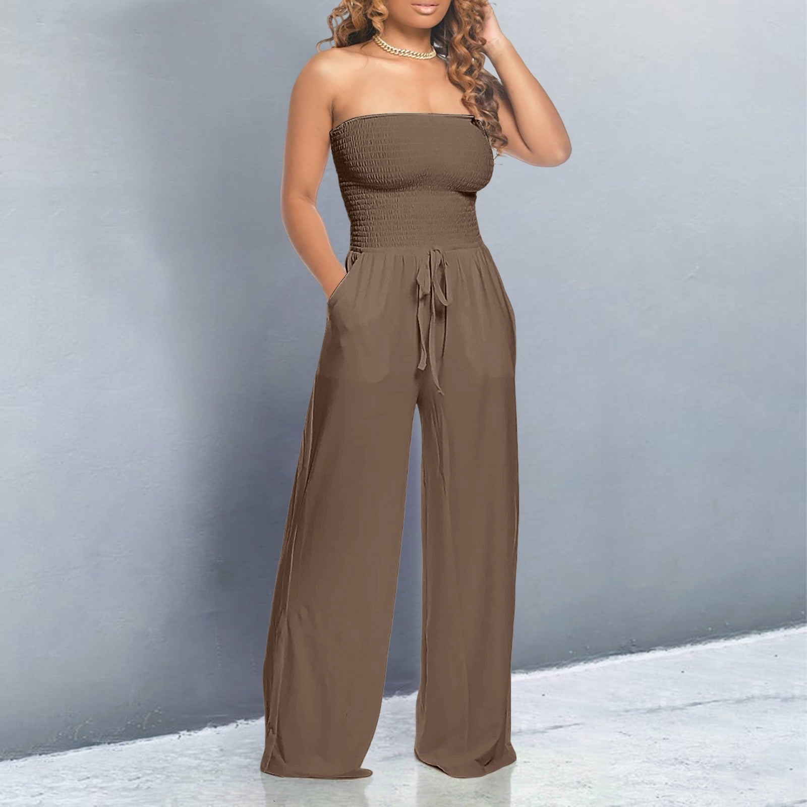 Milana | Trendiger Jumpsuit für Damen mit Off-Shoulder Design und Weiten Beinen 4