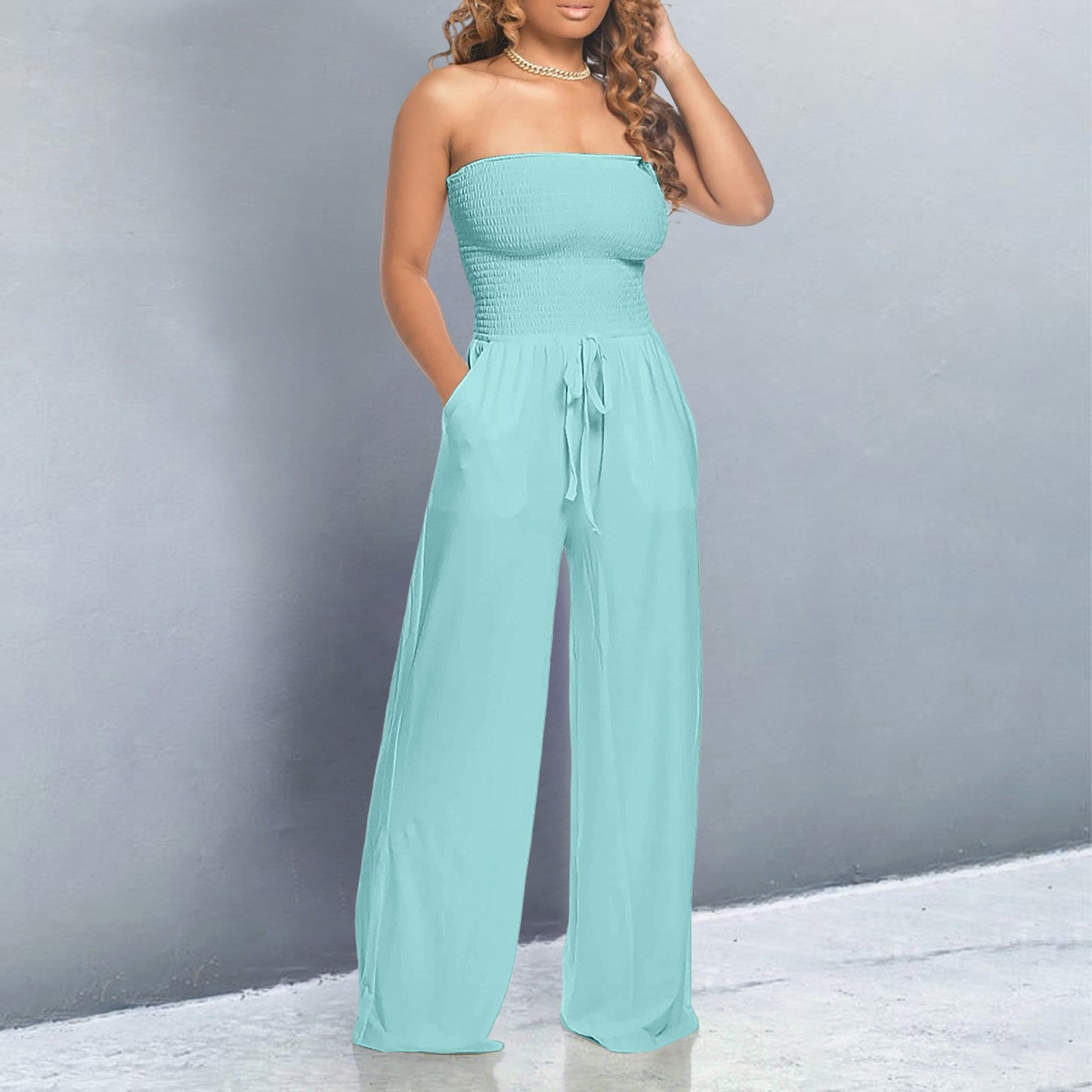 Milana | Trendiger Jumpsuit für Damen mit Off-Shoulder Design und Weiten Beinen 5
