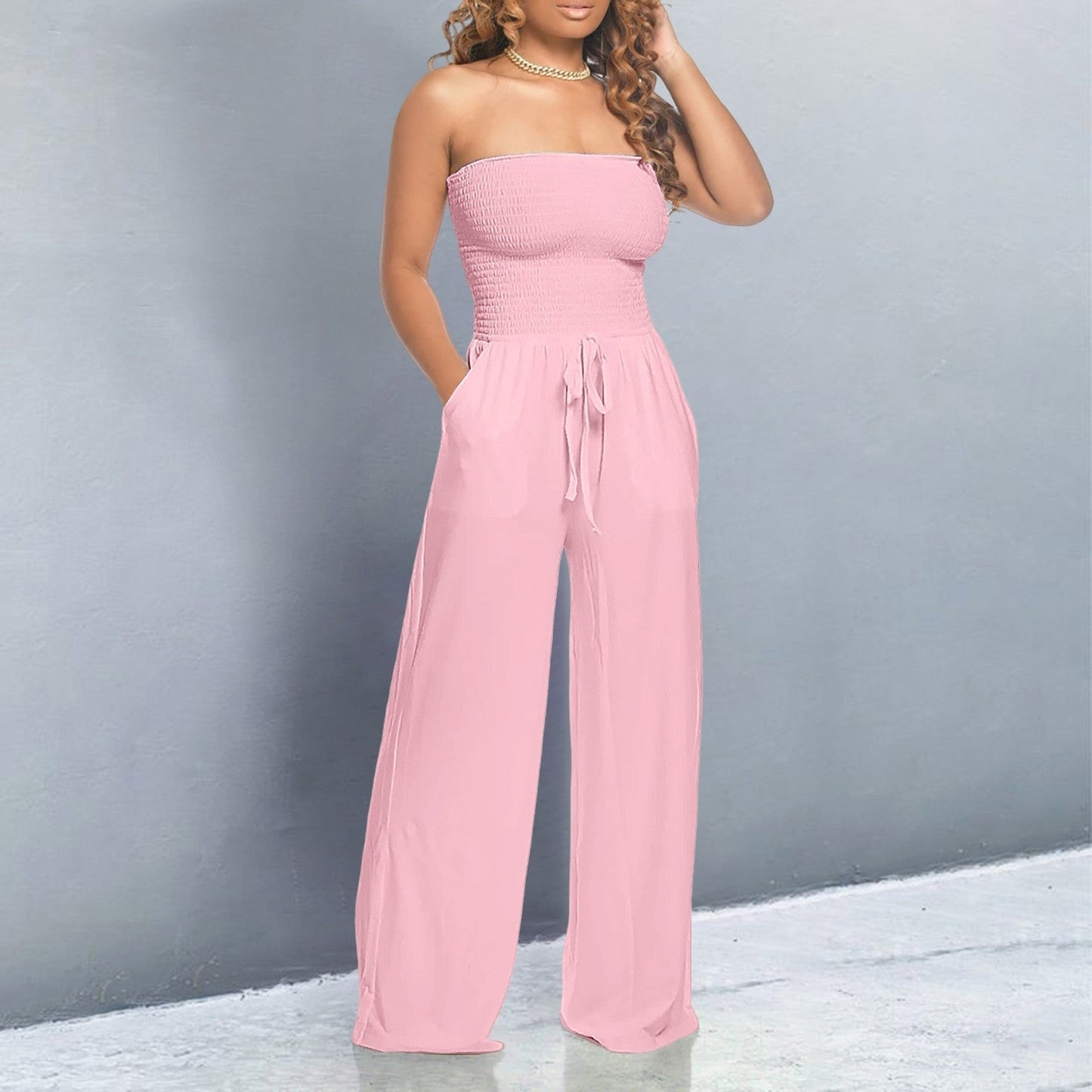 Milana | Trendiger Jumpsuit für Damen mit Off-Shoulder Design und Weiten Beinen 2