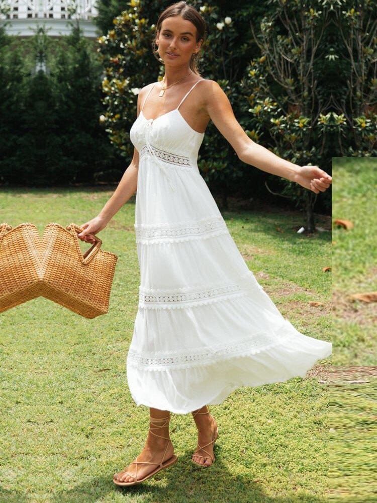 Beatrix | Elegantes Sommer Maxikleid für Damen aus Baumwolle