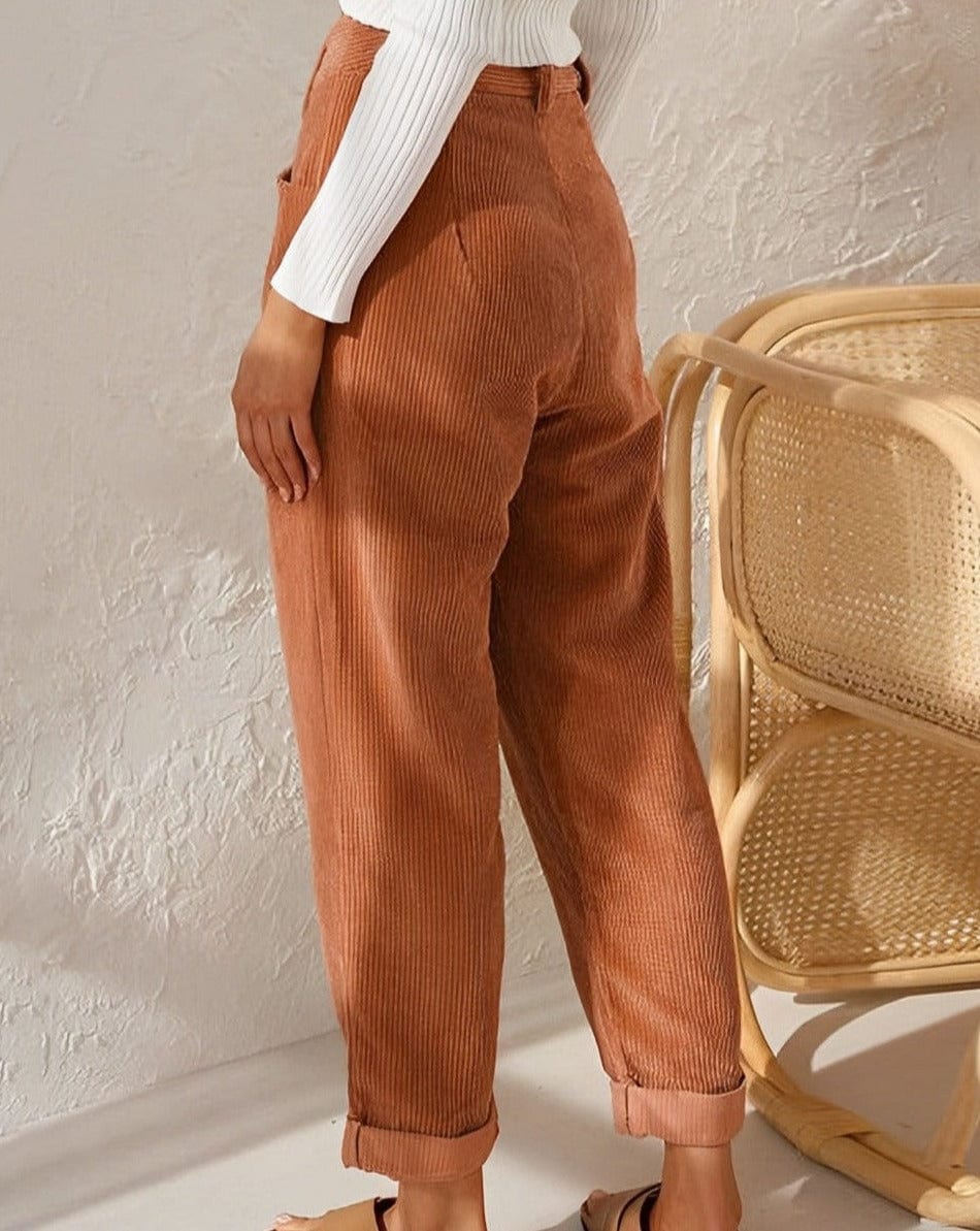 Beatrix | Elegant Cord Trousers for Women with High Waist