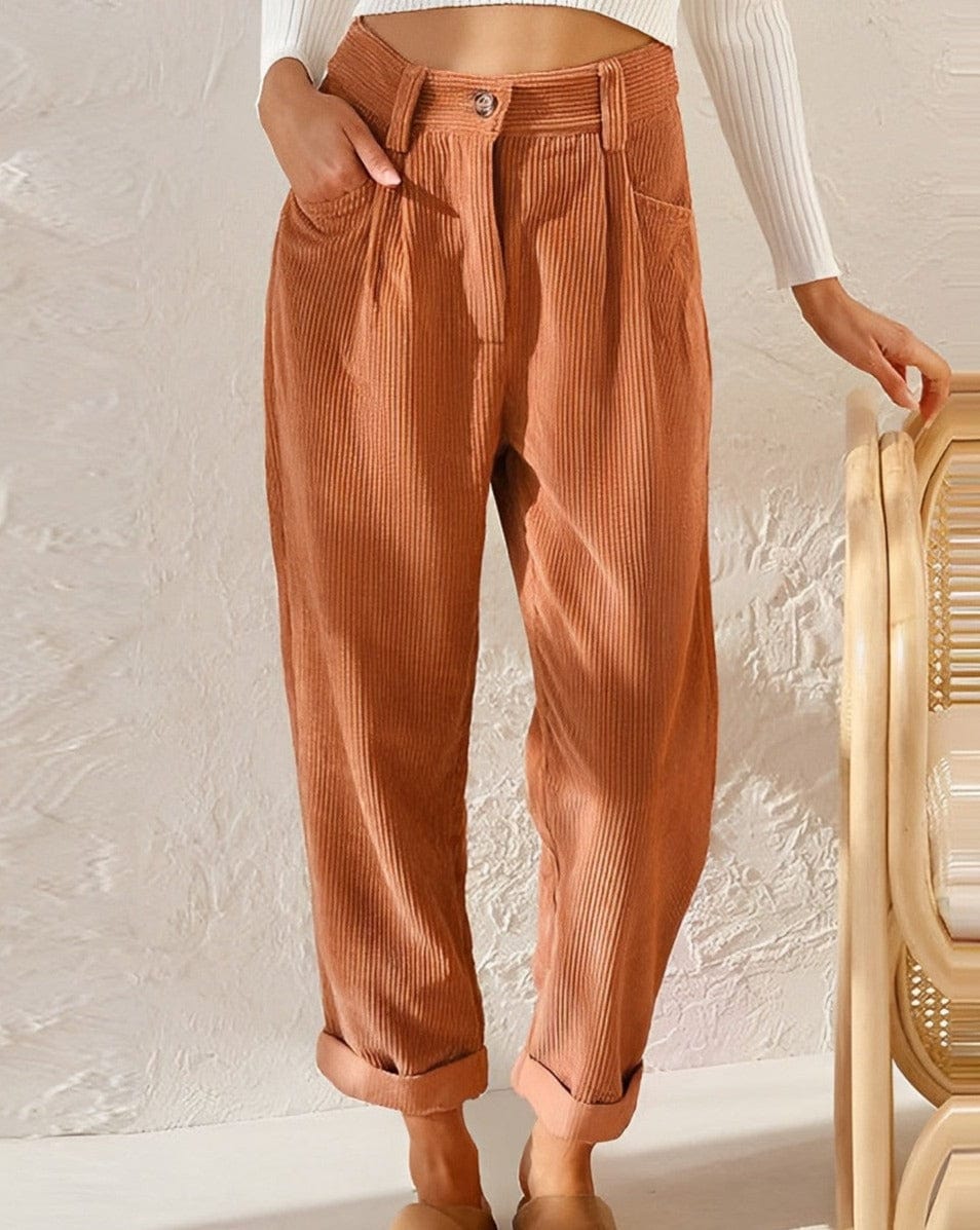 Variant image for Beatrix | Elegante Cordhosen für Damen mit Hohem Bund und Knöchellänge-1